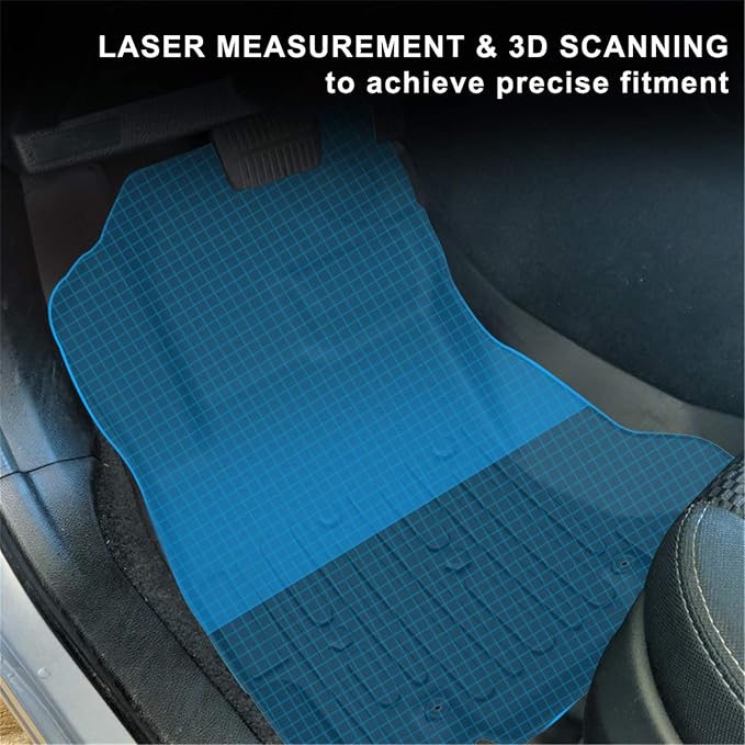 Kiwi Master Floor Mats for 2014-2018 Subaru Forester | Custom Fit All Weather Car Mats, Heavy Duty TPE Floor Liners, Front & Rear 2 Row Set, Black