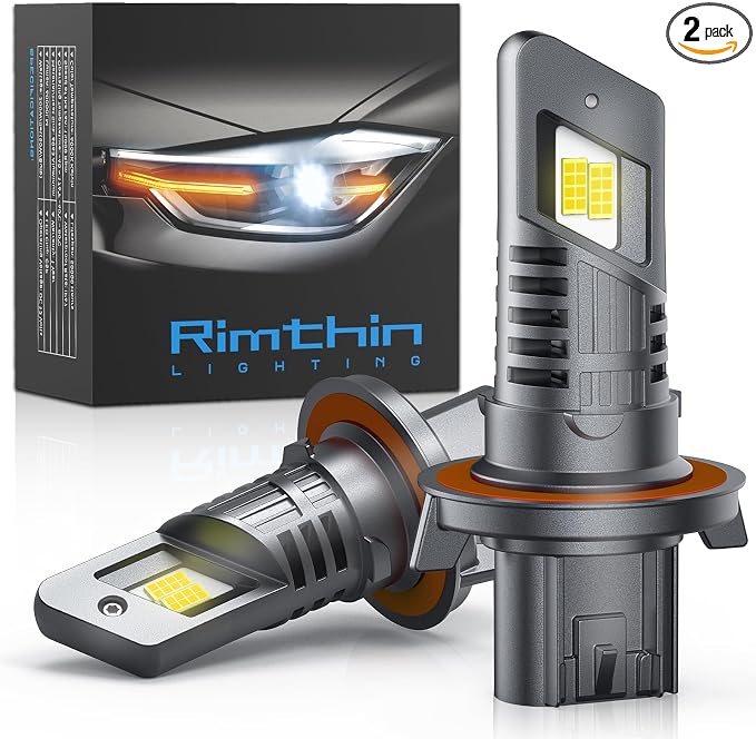 rimthin H13 Fog lights, 9008 Cool White Light Bulbs, 1:1 Mini Size, Pack of 2