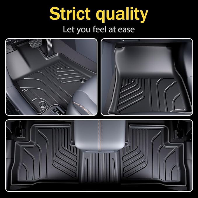 Floor Mat Replacement for 2019-2025 RAV4 ((Include Hybrid) Floor Mats All-Weather TPE Car Floor Mat - Rubber Floor Mat for First and Second Row - Non-Slip Car Mat Accessories