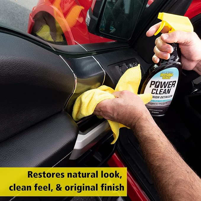Invisible Glass 92024-6PK Power Clean Interior Detailer Cleaner & Protectant – Cleans, Conditions & Restores Plastic, Vinyl, Rubber & Carbon Fiber – OEM Finish, Fresh Scent – 22 fl oz (Pack of 6)