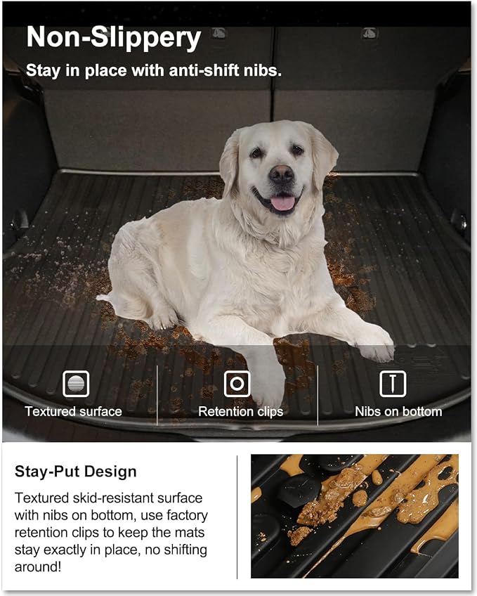 Kiwi Master Cargo Mat for 2013-2018 Toyota RAV4 (Non-Hybrid) | OEM Replacement PT908-42135, Custom Fit All Weather Rear Cargo Liner, Heavy Duty TPE Tray Trunk Mat, Black