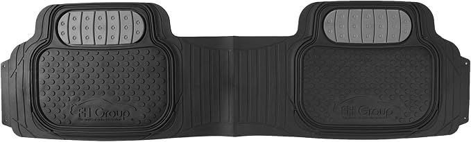 FH Group Car Floor Mats - Heavy-Duty Rubber Floor Mats for Cars, Universal Fit Full Set, Trimmable Automotive Floor Mats, ClimaProof Floor Mats For Most Sedan, SUV, Truck Floor Mats Gray