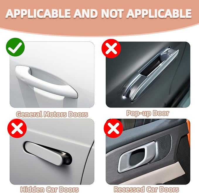 10 pcs Bling Diamond Car Door Handle Stickers, Bling Car Accessories for Women, Universal Rhinestone Crystal Glitter Door Handle Protector Stickers and Decals, Scratch Safety Reflective (Black)