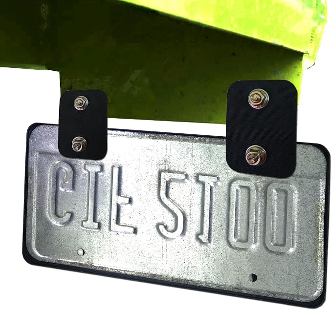Aootf Trailer License Plate Holder Bracket, Rubber Holder with Carbon Frame | Truck/RVs/Boats/Jet Ski Tag Holder, Black Screw Caps