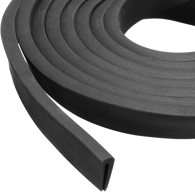 PATIKIL Rubber Edge Trim, 26.2ft x 6.5mm x 15mm U Channel Rubber Guard Seal Strip Protector Fit for 3mm Edge for Car Doors Hatches Sheet Metal Table Corners Steel Plates, Black