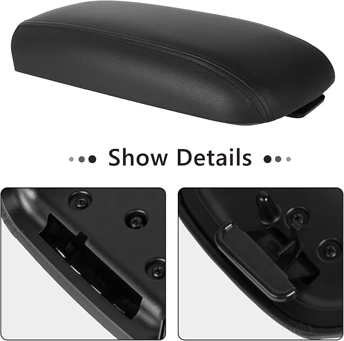 LCWRGS Center Console Lid Armrest Kit Replacement for 2002-2009 Chevy Trailblazer GMC Envoy Isuzu Ascender Buick Rainier Oldsmobile Bravada