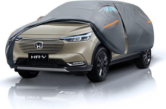 Waterproof HR-V(2016-2026) Car Cover with Breathable Vents, [Upgrade] Premium Covers with Cotton Liner and Zipper Door,Sun Rain Snow Dust Uv Protection.(Gift with Towel Storage Bag)