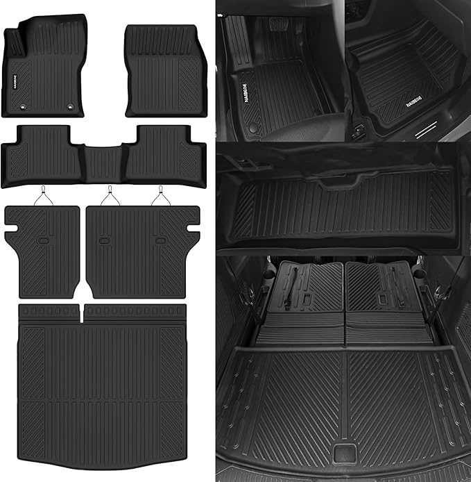 Naibeve Floor Mats for 2022-2026 Toyota Corolla Cross Hybrid | All Weather Custom Fit Floor Mats, Cargo Mat, Backrest Mats, (Not for Gas) Interior Protector accessories