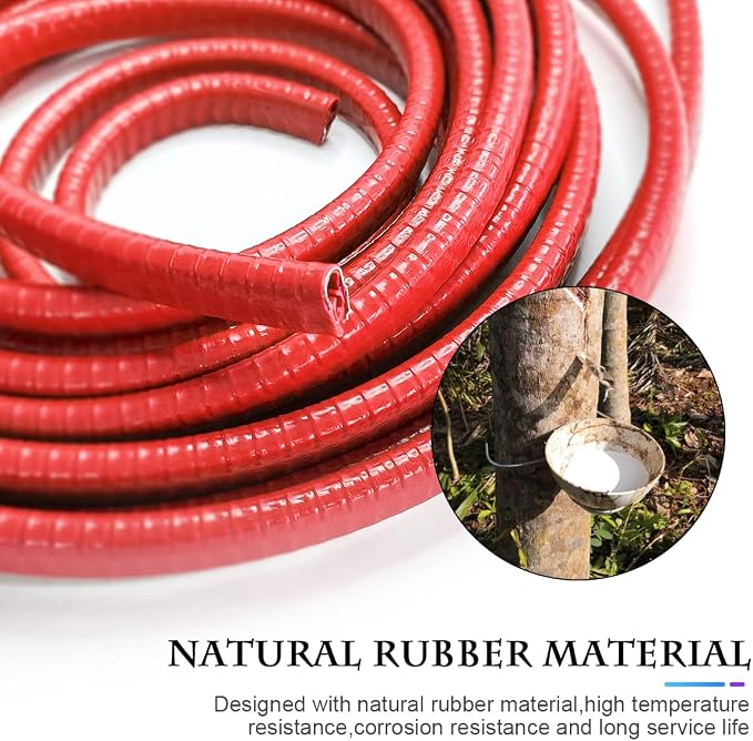Car Door Edge Guards, 16FT Car Edge Rubber Seal Trim Protector, No Glue Needed U Shape Car Door Guard Universal for Most Cars, Vehicles, SUVs (Red/16FT)