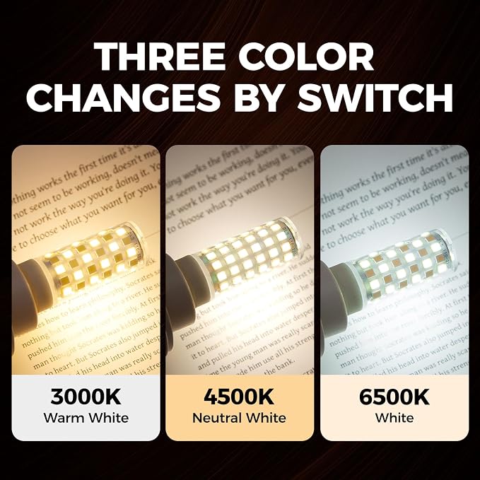 Replacement Bulbs 20W for Conair & Jerdon Makeup Mirrors - 10x Double Sided LED Bulbs (1Pack, 3 Color Temperatures)