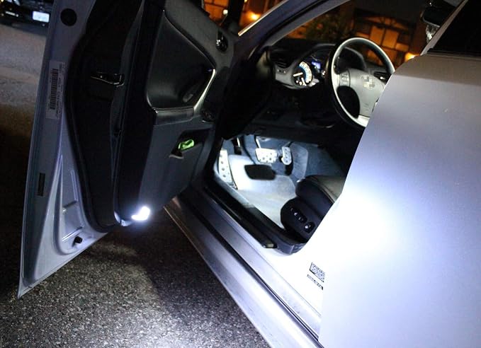 iJDMTOY Full LED Side Door Courtesy Light Assy Compatible With Lexus IS ES GS LS RX GX LX; Compatible With Toyota Avalon Sienna Venza Camry Prius 4Runner, Powered by 18-SMD Xenon White LED
