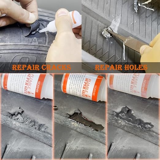 NORSHIRE Tire Repair Nail,Self-Tapping Screw,Tire Repair Kits,Tire Screw Plug,Tire Repair Rubber Nail,Tire Fix,Suitable for car, Motorcycle, ATV, Jeep, Truck, Tractor tire Puncture Repair
