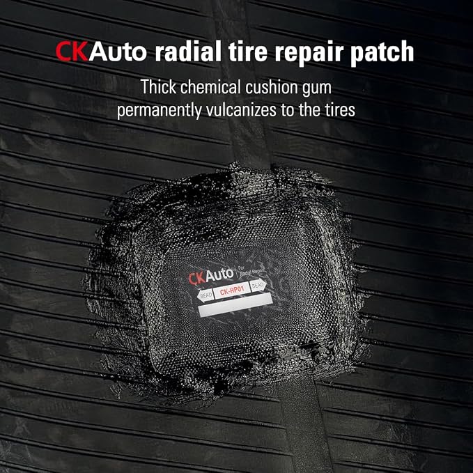 CKAuto 20 PCS Radial Tire Repair Patch Kit Heavy Duty 2-1/2" x 3-1/4" (65 x 80mm), for Cars Vans SUVs Buses & Heavy Trucks Tractor Agricultural Vehicles, Rectangle 2-1/2" x 3-1/4" (65 x 80mm) 20 PCS