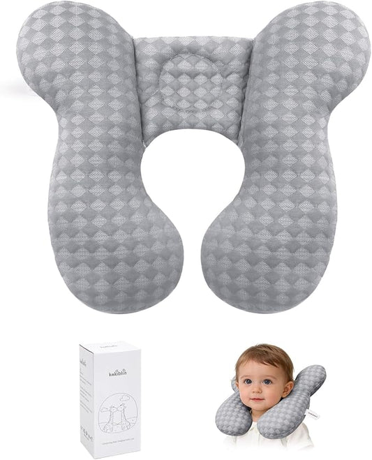 KAKIBLIN Baby Travel Pillow, Upgraded Baby Neck Pillows for Car Seat, Infant Neck Support Pillow for Head and Neck,Newborn Head Support for Car Seat,Pushchair
