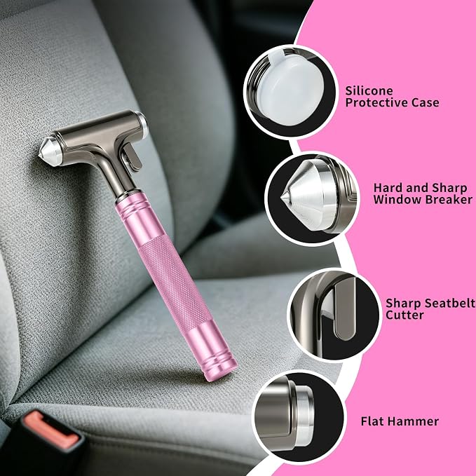 Window Breaker, 3-in-1 Car Safety Tool with Seat Belt Cutter and Glass Breaker