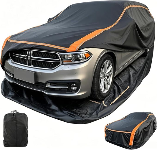 Multi-Layer Waterproof All-Weather Heavy-Duty SUV Cover – Fits 202-212" SUVs: X7, Enclave, Traverse, Durango, Acadia, QX56/60, Sequoia, Atlas & More