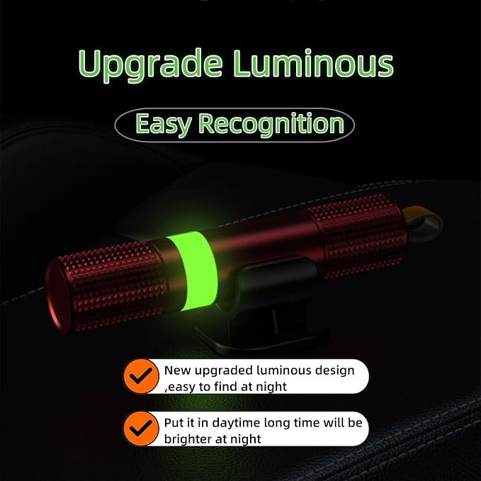 Car Window Breaker and Seatbelt Cutter Keychain,2 in 1 Safe Hammer Glass Break Underwater,Safety Automotive Emergency Escape Tool (2, redblack)