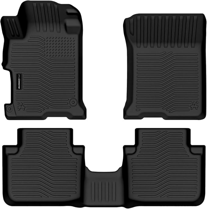 Auxko All Weather Floor Mats for Honda Accord Sedan 2013 2014 2015 2016 2017 TPE Liners All Season Accessories Guard Odorless Anti-Slip Floor Liners