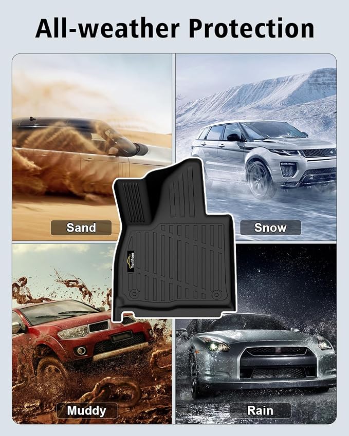 Floor Mats Custom for Kia Telluride 2027 Gas Only (Not for Hybrid) 7&8 Seater Trunk Mat with Backrest Mat All Weather TPE Full Set Liners Cargo Protector for Telluride 2027 Fuel Accessories, Black