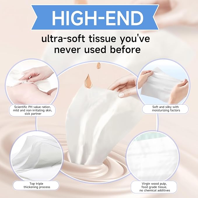 Car Tissue Holder for Visor with Lotion Facial Tissues 2 Pack | for Allergy Season & Sensitive Skin,Slim Visor Tissue Holder,Easy-Access Car Napkin Holder for Parents,Commuters & Road Trips