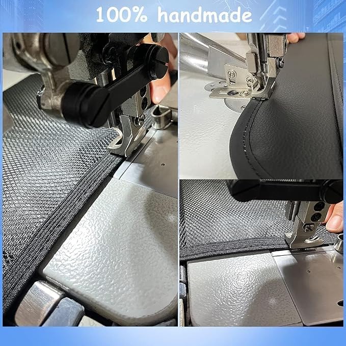 2PACK Leather Car Backseat Organizer with Tablet Holder - 9 Large Storage Pockets, Foldable Food Tray & Anti-Scratch Kick Mats - Universal Car Seat Protector for Kids, Pets & Travel Accessories