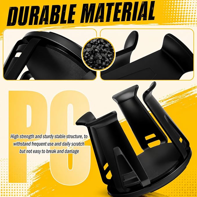 2PCS Car Cup Holder Insert,Anti-Shake Cup Holder Inserts for Car with Adaptive Clamping Arm & Suction Cups Mount,Universal Cupholder Insert for Cars Fits Most Trucks SUVs