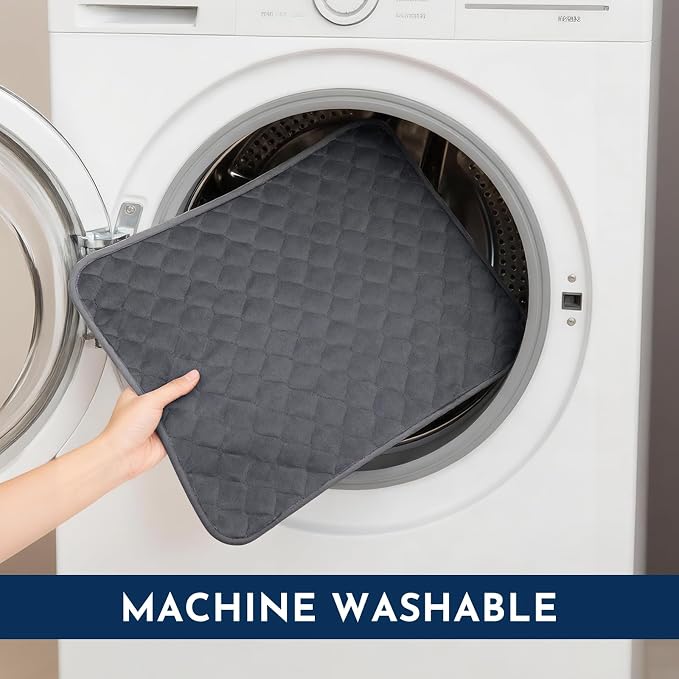 Reusable Waterproof Incontinence Chair Pads (22" x 21") - Machine Washable Seat Protector - Chair Protector Seat Cover, Extra Heavy Absorbency, Seat, Car, Wheelchair & Recliner (Grey, 4 Pack)