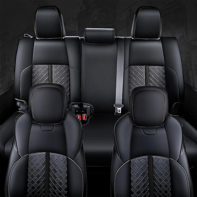 Leather Seat Covers Custom Fit for Tacoma Gen 4th (2024-2026) Double Cab | Custom Fit for SR, SR5, TRD PreRunner, TRD Sport, TRD Off-Road, Limited, Trailhunter - Fully Covered - Fit Like a Glove