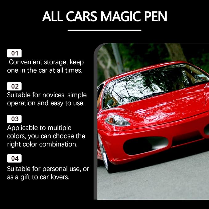 All Cars Magic Pen, Car Scratch Remover Pen,2Pcs Car Scratch Removal Pen, Easy DIY Paint Repair Kit