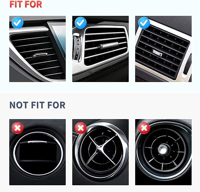 INSAUTO Bling Car Accessories for Women, Bling Car Vent Outlet Trim,10pcs Diamond Car Air Conditioner Decoration Strips(Red)