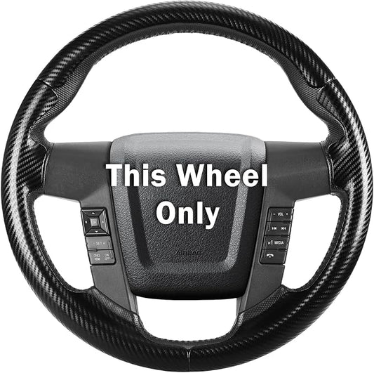 Steering Wheel Cover for Ford F150 2009-2014/ Ford Expedition 2015-2017, Car Steering Wheel Cover Protector Accessories for Ford (Matte Black)
