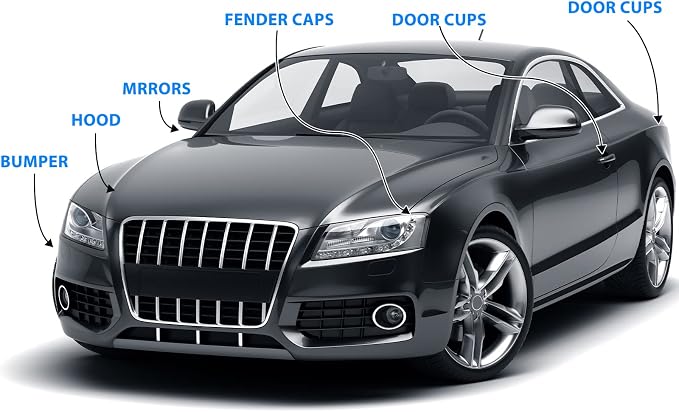 Tallew 12 x 120 Inches Paint Protection Film for Cars Clear Vinyl Wrap for Headlight Bumper Door Handle Bike Frame Mirror