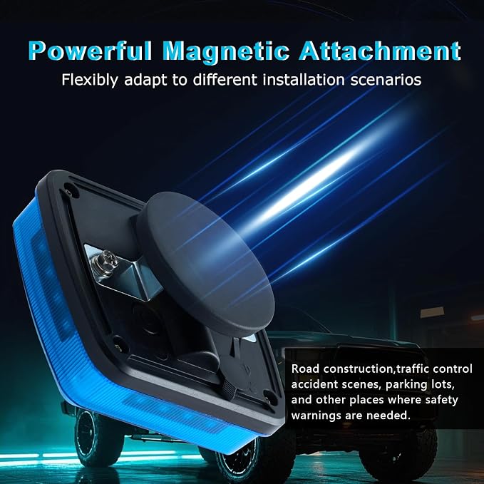 Rechargeable Magnetic LED Road Flares, Portable Emergency Strobe Safety Lights for Trucks & Vehicles