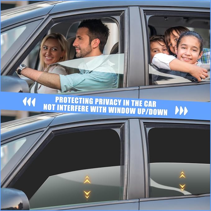 ZATOOTO Side Window Sunshade for Protecting Privacy,Magnetic Universal Fit | Black Side for Heat Absorption & Privacy,Silver Side for Sun Reflection & Cooling,Magnetic Quick & Effortless Installation