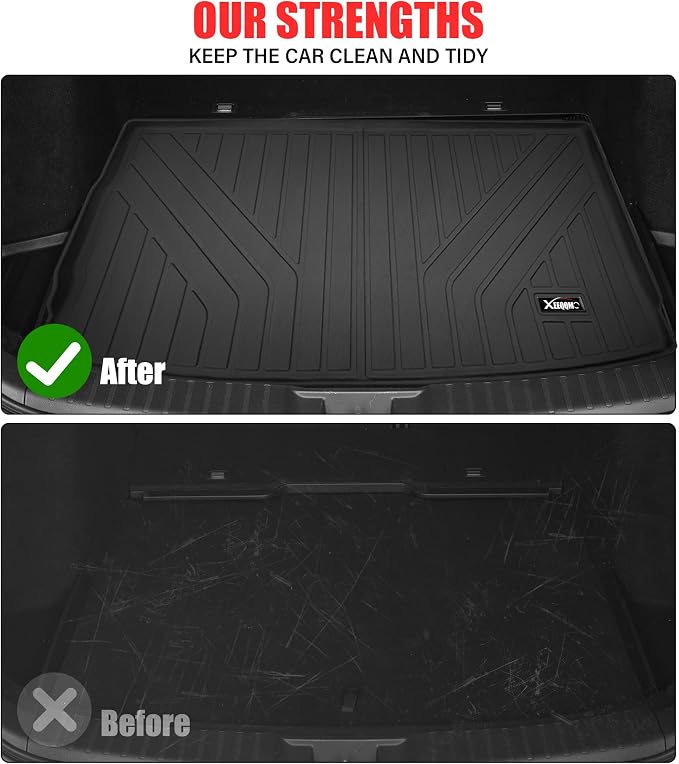 Floor Mats & Trunk Mat for 2022-2025 Jeep Wagoneer 8 Seats (Not for L) | All Weather TPE Protection 3 Rows Floor Liners Full Set with Cargo Liners for 2025 Jeep Wagoneer Accessories