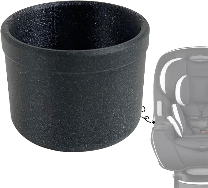 1PC Car Seat Cup Holder Compatible with Safety 1st Everfit & Grow and Go, Maxi-COSI Pria, Cosco All-in-One - Black Single Cup Holder (Model #C6577)