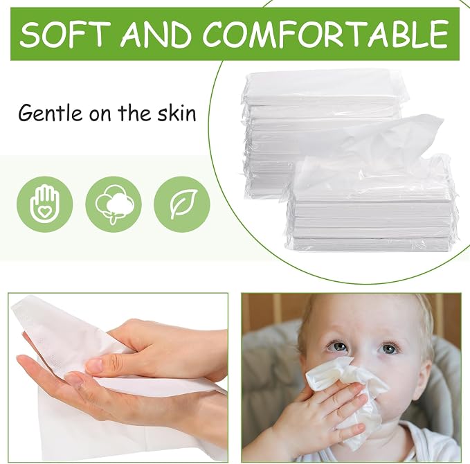 Mudder 8 Pieces Car Tissue Refills, Car Napkin Holder Refill Facial Auto Visor Travel Tissues, 3-ply 30 Sheets/pack, Soft and Smooth
