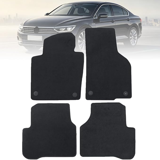 GXARTS Car Waterproof Floor Mats Carpet Full Set Fit for Volkswagen Passat CC 2006 2007 2008 2009 2010 2011 2012 2013 2014 2015 2016 2017 | All-Weather Protect, Non-Slip Backing