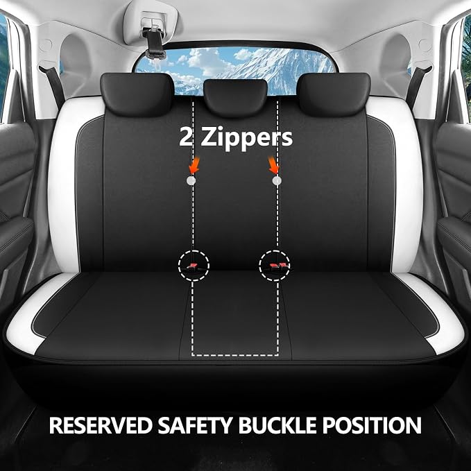 HChengkikz Full Set Neoprene Waterproof Car Seat Covers, Seat Protectors | Water Resistant Seat Protectors, Airbag Compatible, Universal Fit for Sedans, SUVs, Trucks, Vans