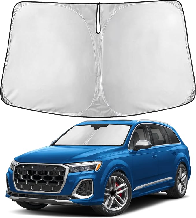 EcoNour Windshield Sunshade Compatible for Audi SQ7 2020-2024 2025 2026, Sun Visor for Front Windshield & Window Sun Shade Cover, UV Heat Blocker & Protector, Car Accessories