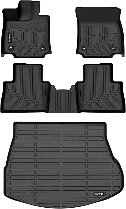 All Weather Floor Mats & Cargo Liner Set for 2022-2025 2026 Lexus NX Custom Fit Floor Liners Accessories - Black