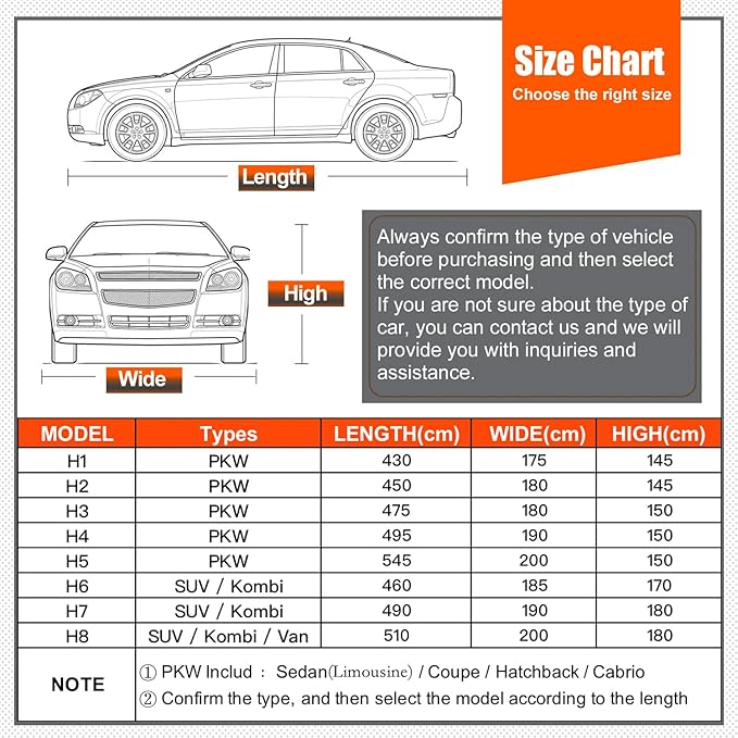 Kayme Hail Protector Car Cover，Anti Hail Thickened Multi-Layered EVA Car Cover Waterproof Sun UV Rain Snow All Weather, Outdoor Hail Protection Cover, Fit SUV Jeep-Length (192 to 201 Inch).Grey