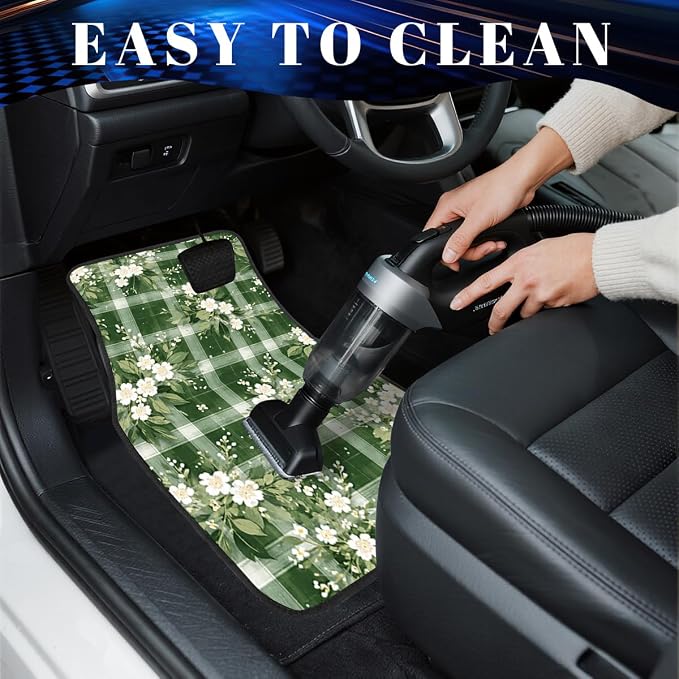 Wildflower Car Floor Mats Set of 4 Colorful Bloom Floral Field Automotive Foot Mats Rugs Carpet for Car Non-Slip Auto Car Accessories Universal Fit Car Accessories for Truck