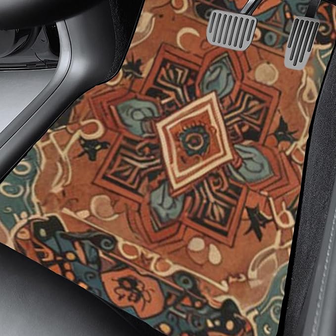 Car Floor Mats Non-Slip Automotive Floor Mats All-Weather Front Rear Car Floor Foot Mat Sets of 4 Pieces Foot Mats Rugs Carpet for Car Trucks SUV Sedans (FUGU-02)