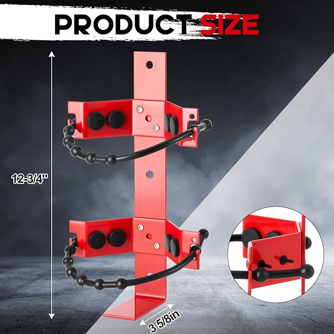 RattanView 2 Pcs Fire Extinguisher Mount Bracket Adjustable, Supports up to 10 lb, Heavy-Duty and Easy Installation, Ideal for Home, Truck, RV, Boat, Commercial Use, Secure and Durable Holder