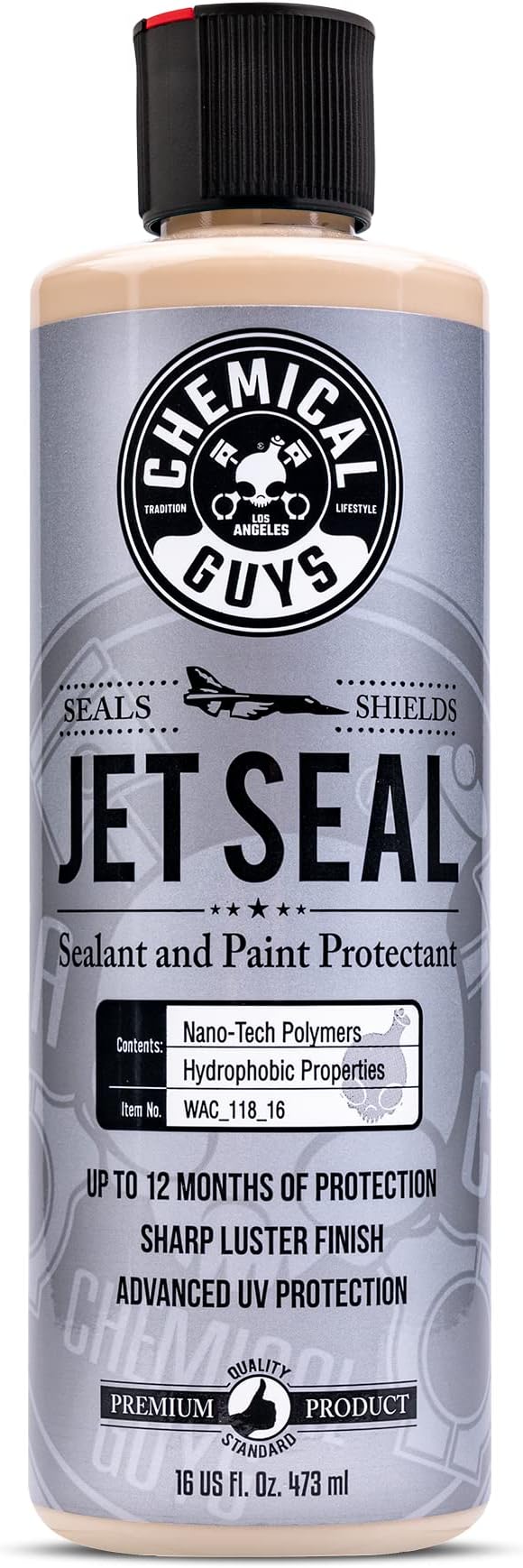 Chemical Guys, JetSeal Anti-Corrosion Paint Sealant & Protectant, 16 oz | Durable sealant bonds to paint for high gloss and lasting protection against the elements on cars, trucks and RVs