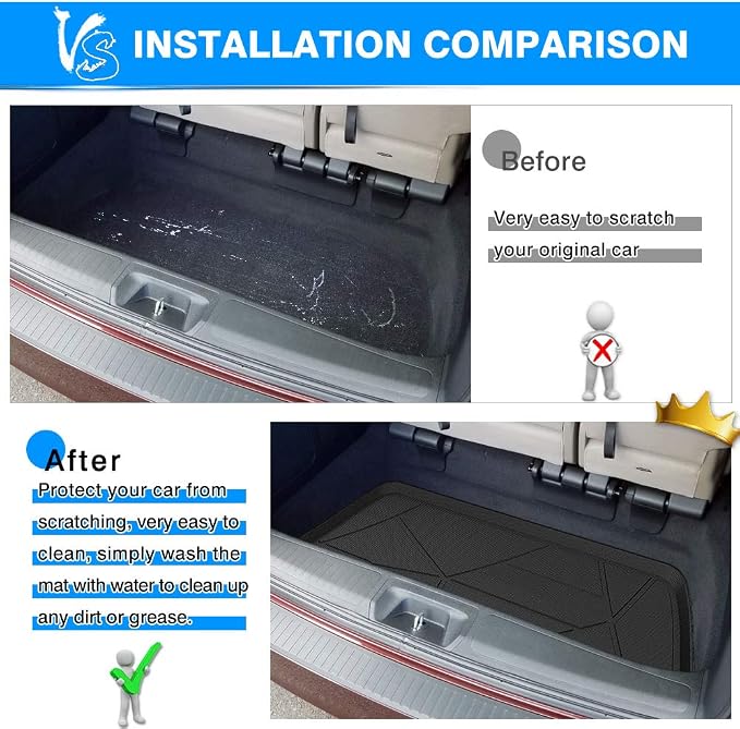 Cartist Cargo Liner Fits for Honda Odyssey 2018-2026, All Weather Trunk Mat for Odyssey Accessories, Heavy Duty Car Mats, Car Accessories