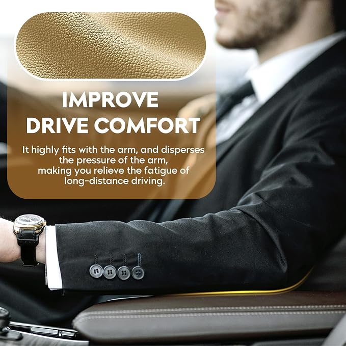 Aeagle Beige Center Console Cover Armrest Lids w/Base for Nissan Altima 2013-2018, PU & ABS Plastic