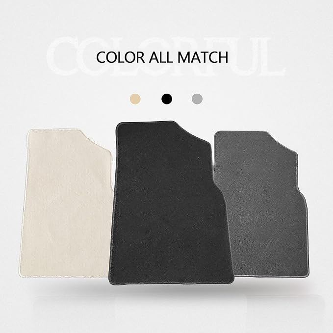 Fit 2018-2024 Toyota Camry Floor Mats IKON Style Nylon Black | IKON MOTORSPORTS, Carpet Front & Rear 4PC Set, 2019 2020