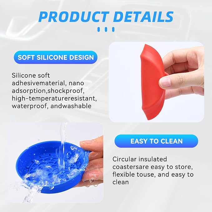 4PCS Car Cup Holder Coaster, Silicone Non-Slip Vehicle Cup Holder Insert Pads, Automotive Interior Insulation Drink Cup Mats Decor Accessories, Universal for SUV, Sedan, Truck (Purple)